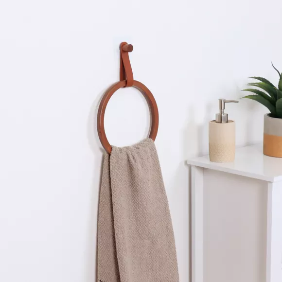 Eminza Porte Serviette Adhésif Arrondi (D21 Cm) Season Color Ambre