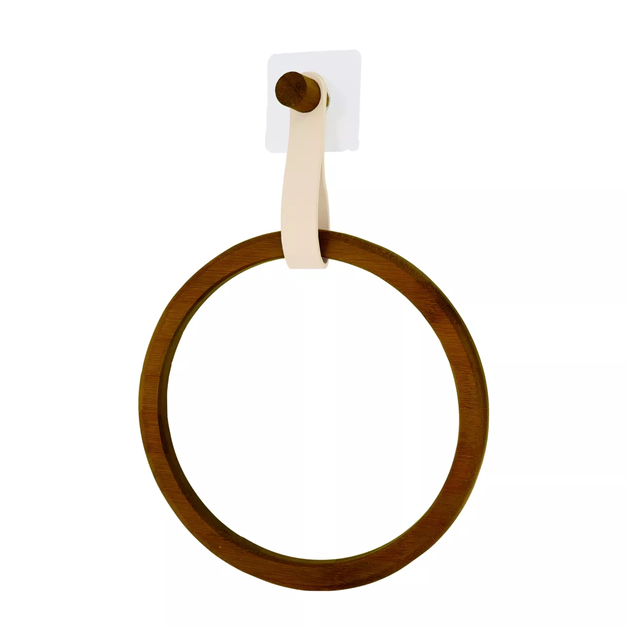 eminza Porte serviette adhésif arrondi (D21 cm) Season Color Beige