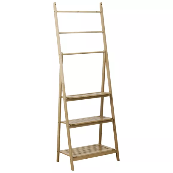 Eminza Porte Serviette Avec Tablette De Rangement Bambou (H152 Cm) Bali