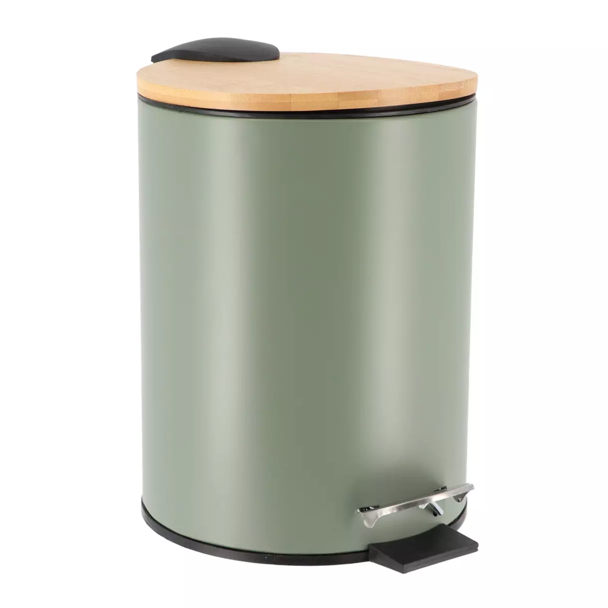 eminza Poubelle à pédale avec frein de chute Timeless Kaki