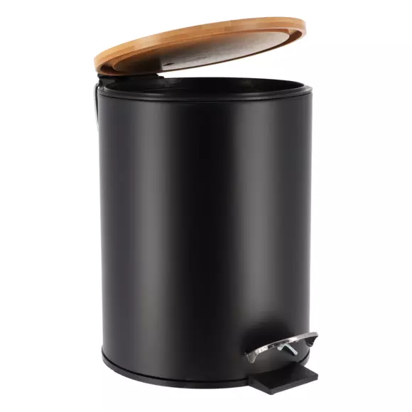 Eminza Poubelle à Pédale Avec Frein De Chute Timeless Noir