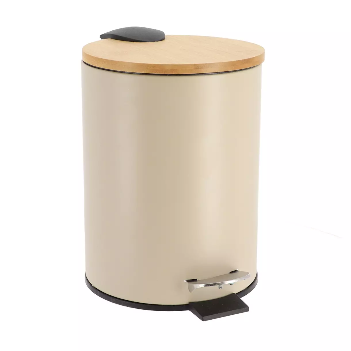 eminza Poubelle à pédale avec frein de chute Timeless Taupe