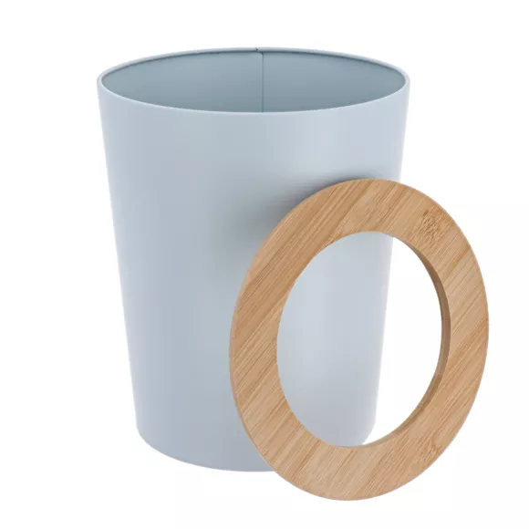 Eminza Poubelle Salle De Bain 5L Purebamboo Bleu Clair