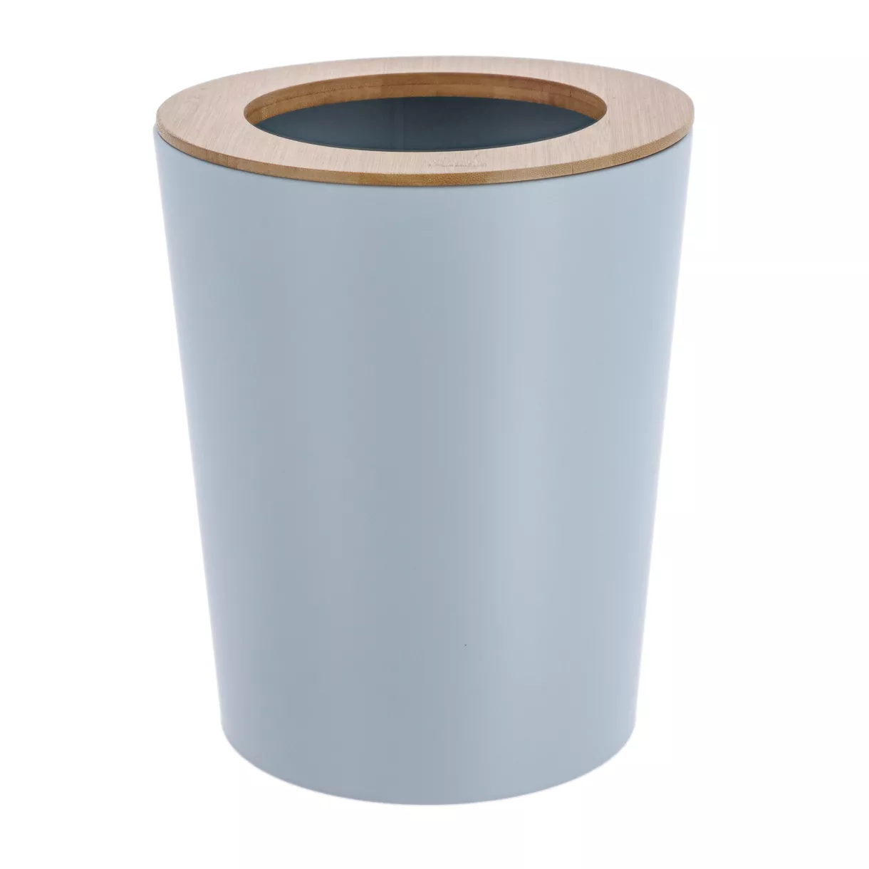 eminza Poubelle salle de bain 5L Purebamboo Bleu clair