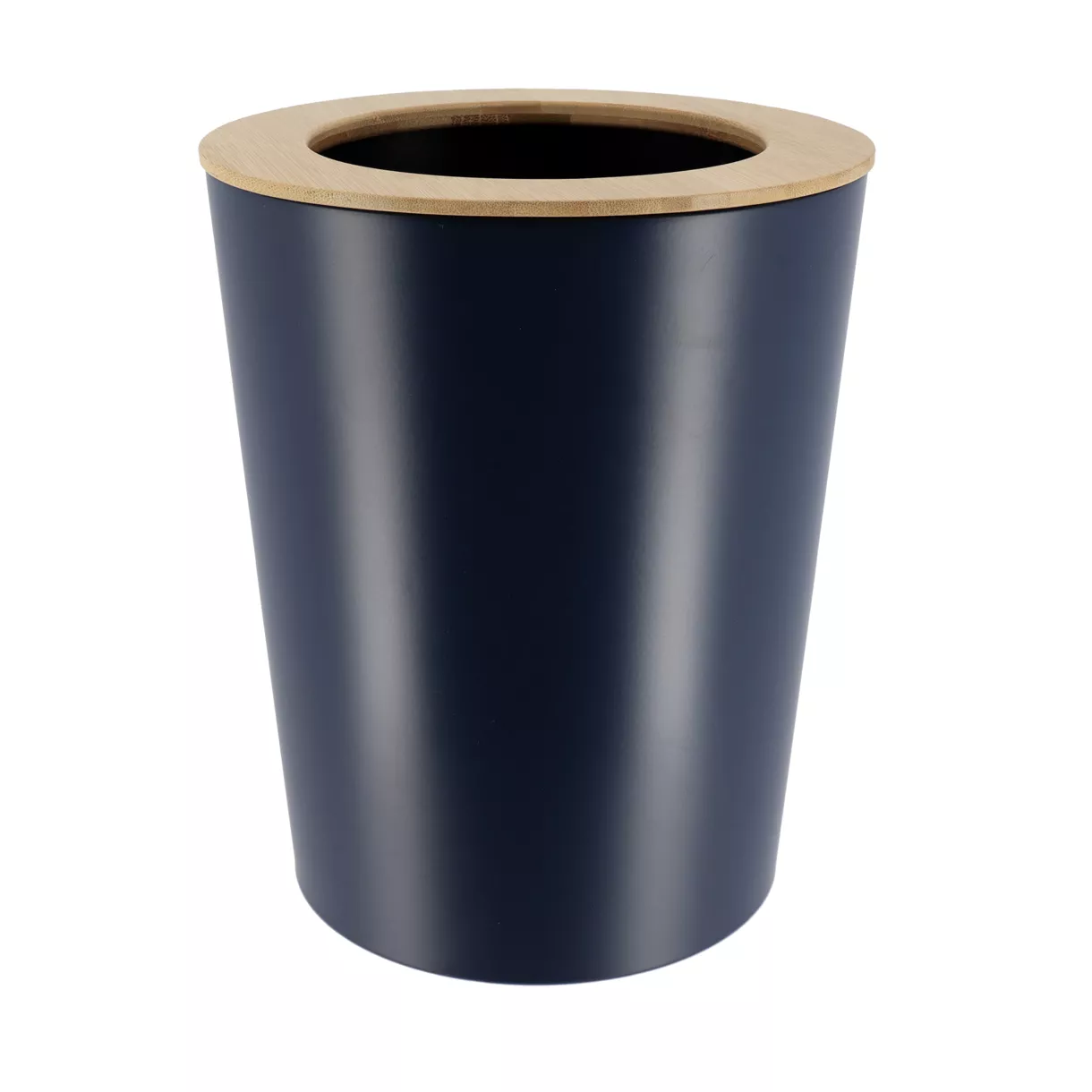 eminza Poubelle salle de bain 5L Purebamboo Bleu marine