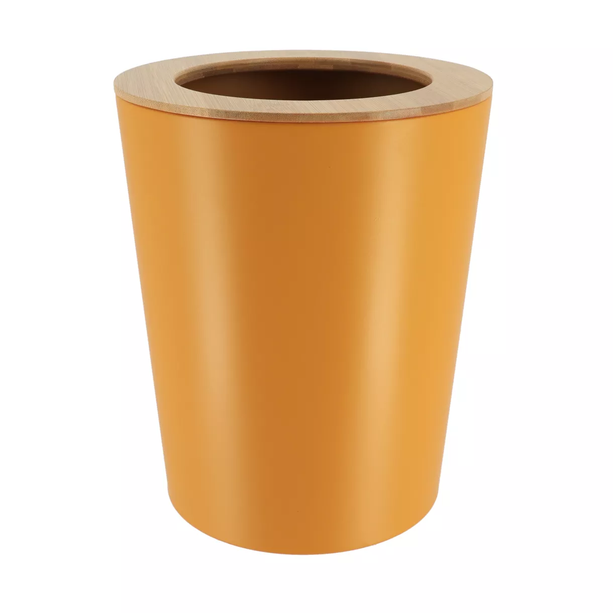 eminza Poubelle salle de bain 5L Purebamboo Jaune moutarde