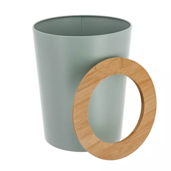 Eminza Poubelle Salle De Bain 5L Purebamboo Vert Eucalyptus