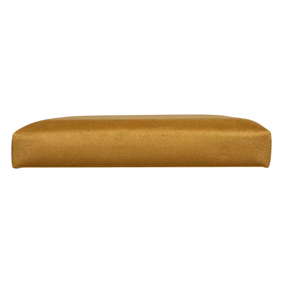 Eminza Pouf De Rangement Double Lilou Jaune Moutarde