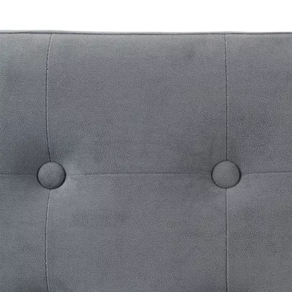 Eminza Pouf De Rangement Double Lysandre Velours Gris