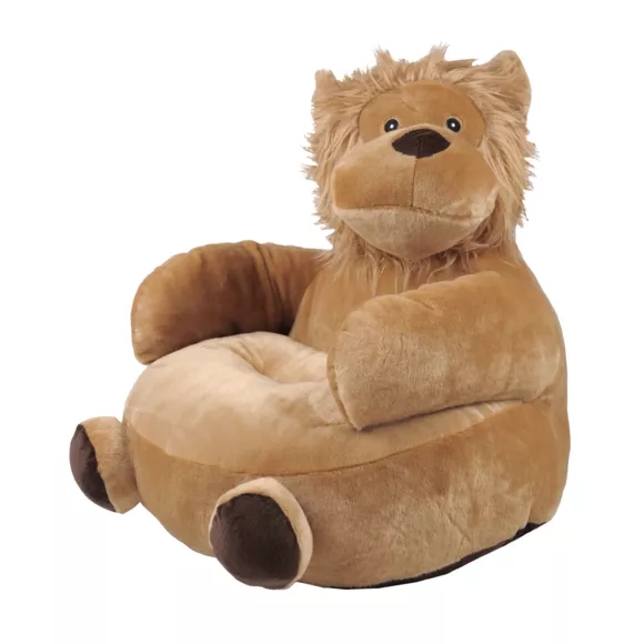 Eminza Pouf Peluche Lion Enfant (45 Cm) Zimba Marron Camel