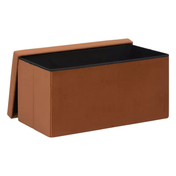 Eminza Pouf Pliable Double Velours (76 X 38 Cm) Tess Ambre