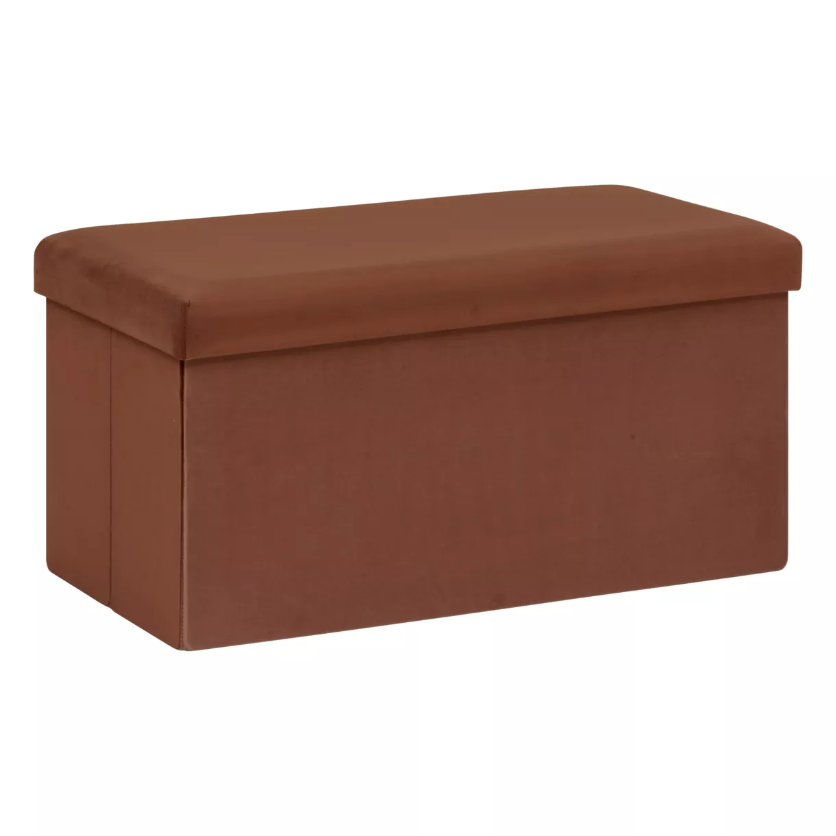 eminza Pouf pliable double velours (76 x 38 cm) Tess Ambre