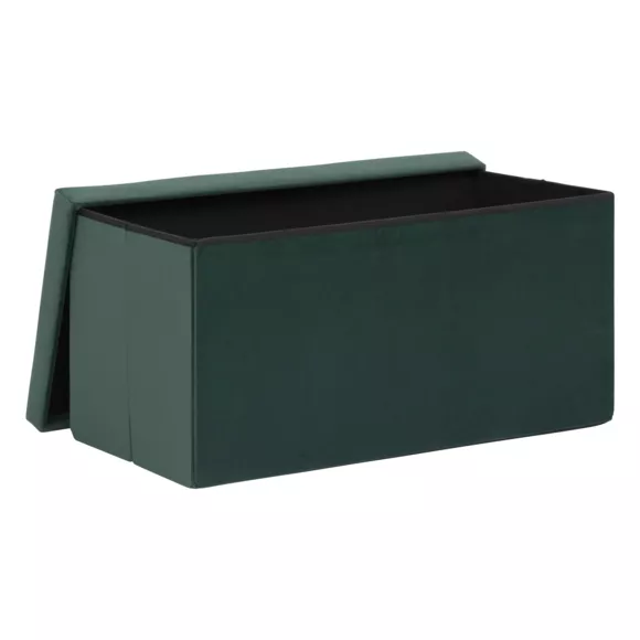Eminza Pouf Pliable Double Velours (76 X 38 Cm) Tess Vert