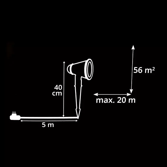 Eminza Projecteur Laser à Détecteur Points Lumineux LED Bleu Et Rouge