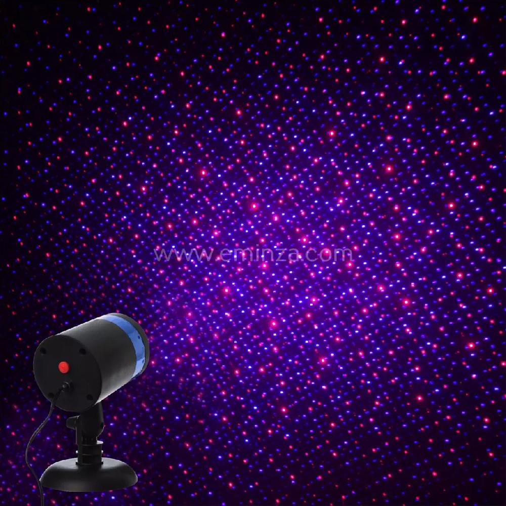 eminza Projecteur laser à détecteur Points lumineux LED Bleu et rouge