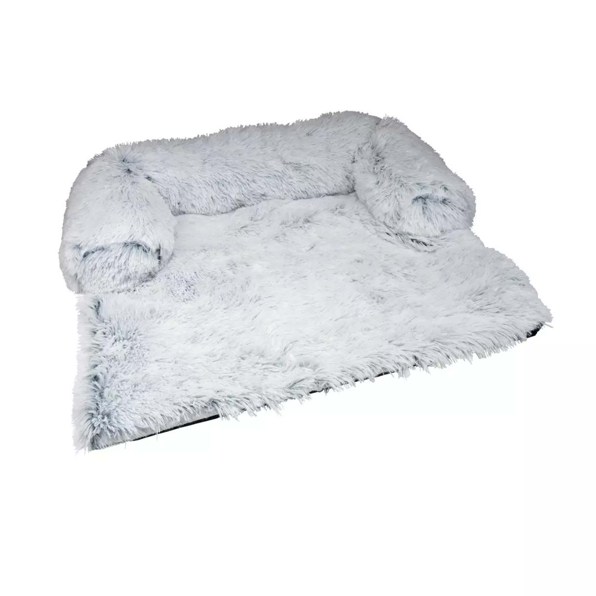 eminza Protège canapé avec traversin Fluffy L80 cm Blanc chiné