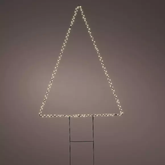 Eminza Pyramide Lumineuse 180 LED (H77 Cm) Sapin Blanc Chaud