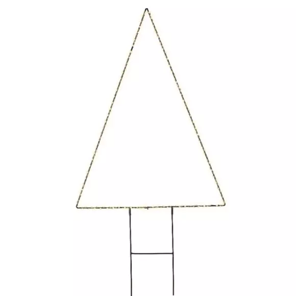 Eminza Pyramide Lumineuse 180 LED (H77 Cm) Sapin Blanc Chaud