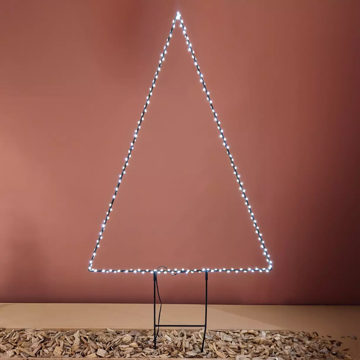 eminza Pyramide lumineuse 180 LED (H77 cm) Sapin Blanc chaud