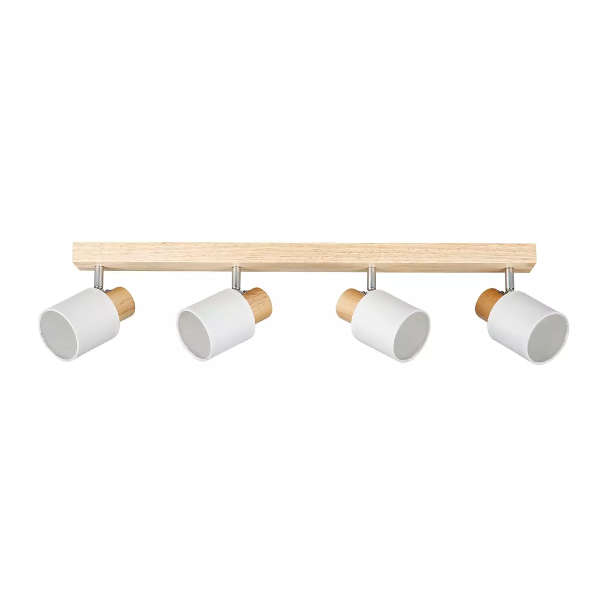eminza Rampe de spot 4 abat-jours (L67 cm) Tissu Blanc