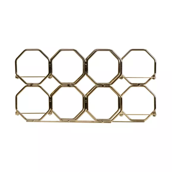 Eminza Range-bouteilles Métal Pliable (H22 Cm) Elio Or