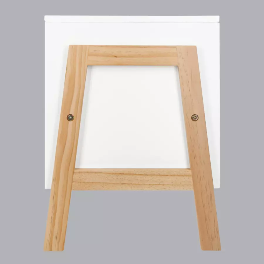 Eminza Rangement Enfant Casier Bois (H40 Cm) Ecriture Blanc