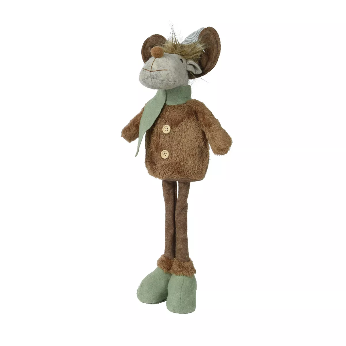 eminza Renne de Noël déco (H60 cm) Billie Menthe blanche