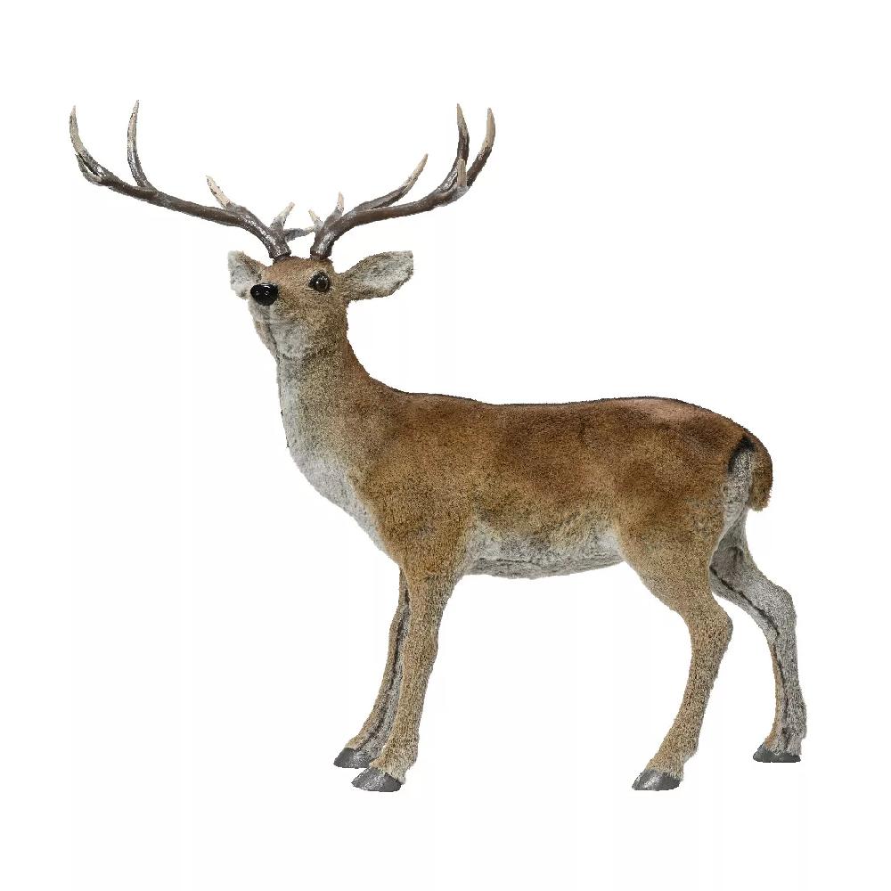 eminza Renne de Noël fait main (H92 cm) Hazel Fourrure Naturel