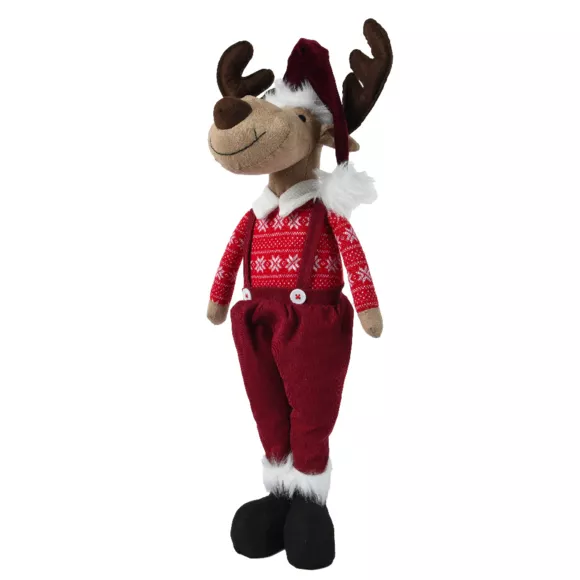 Eminza Renne De Noël (H60 Cm) Mister Bavarois Costume Rouge