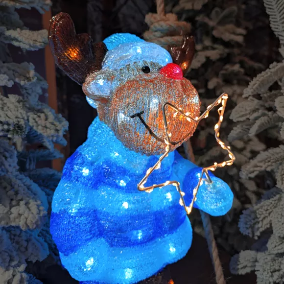 Eminza Renne Lumineux 105 LED (H44 Cm) Nino Blanc Froid/chaud