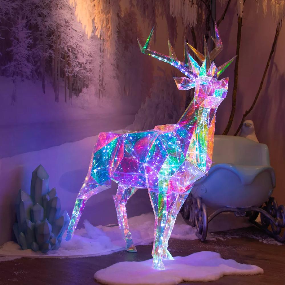eminza Renne lumineux 145 Micro LED (H145 cm) Ice Blanc Froid