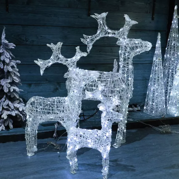 Eminza Renne Lumineux 50 LED (H60 Cm) Pilou Blanc Froid