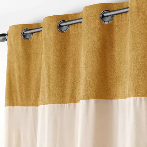 Eminza Rideau Bouclette (140 X 240 Cm) Tessa Jaune Ocre