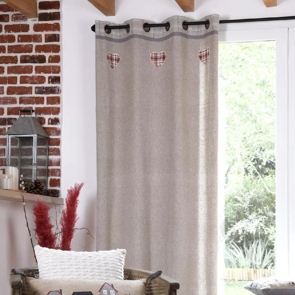 eminza Rideau coton (140 x 260 cm) Cornouailles Beige