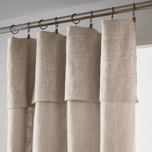 Eminza Rideau Coton Ajustable (140 X Max 270 Cm) Sixtine Beige
