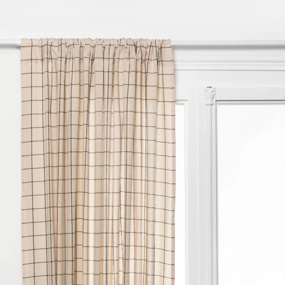 Eminza Rideau Coton Carreaux (140 X 260 Cm) Cory Beige