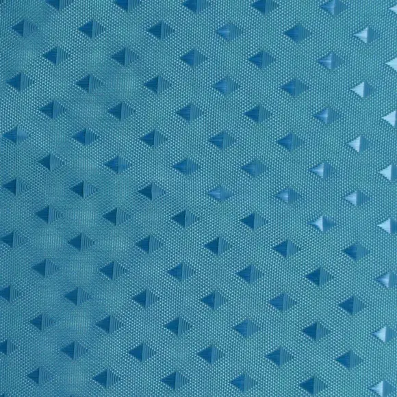 Eminza Rideau De Douche à Anneaux (180 X 200 Cm) Diamants Bleu Canard