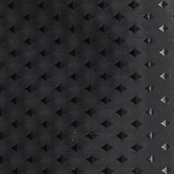 Eminza Rideau De Douche à Anneaux (180 X 200 Cm) Diamants Noir