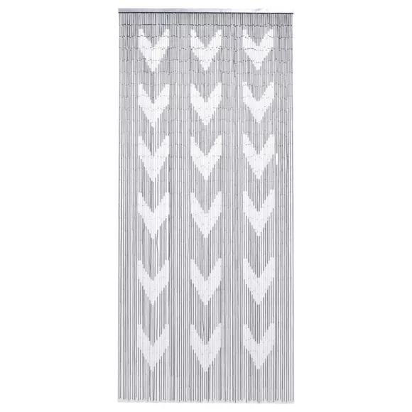Eminza Rideau De Porte Bambou (90 X 200 Cm) Chevron Gris