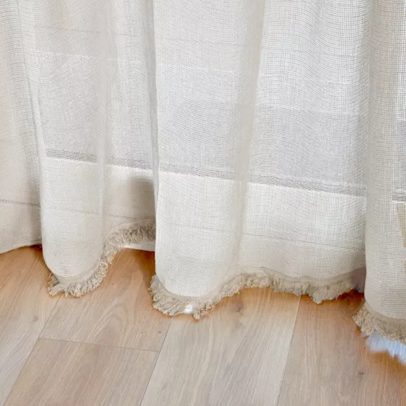 Eminza Rideau De Porte Tissé (135 X 225 Cm) Natural Ecru