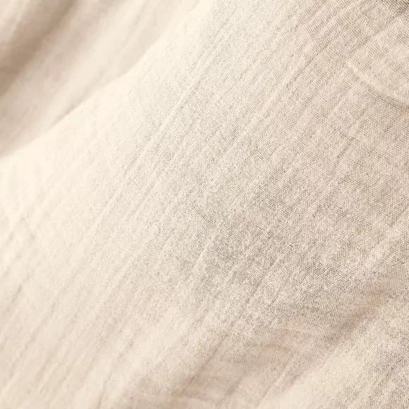 Eminza Rideau Gaze De Coton Galon Fronceur (180 X 240 Cm) Gaïa Beige Pampa