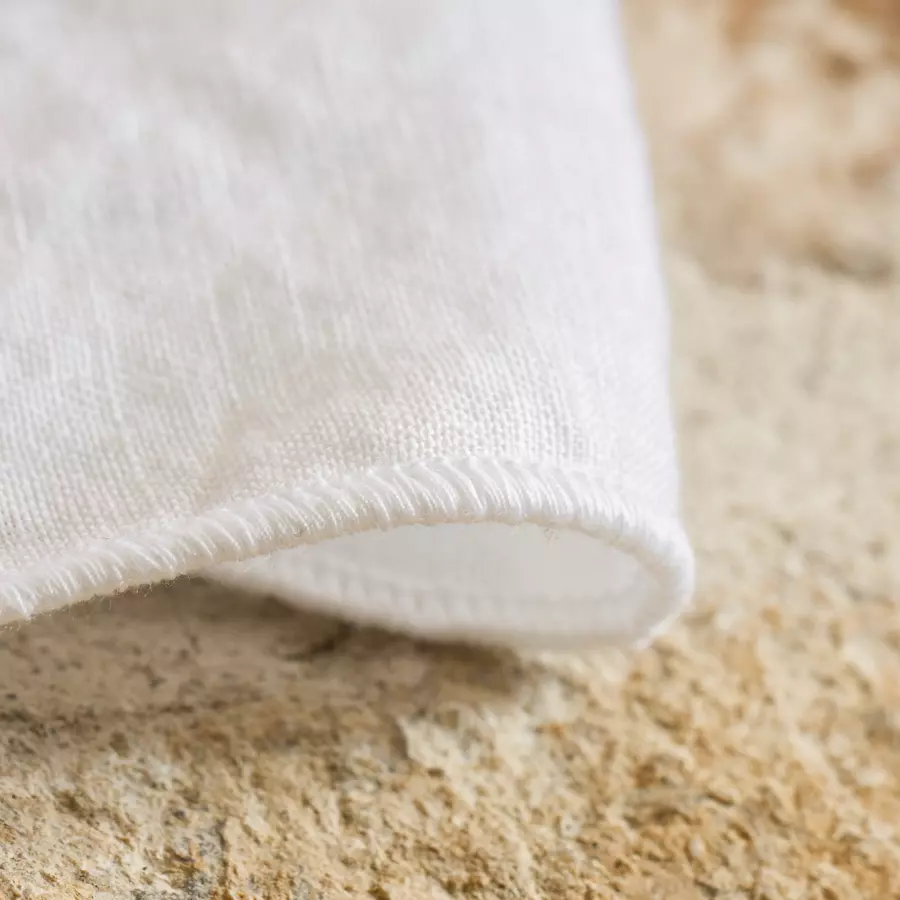 Eminza Rideau Lin Lavé Ajustable (140 X Max 270 Cm) Louise Blanc