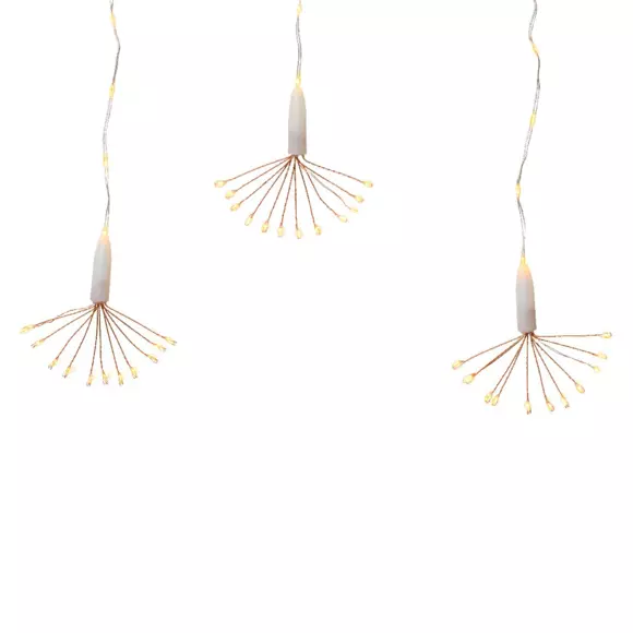 Eminza Rideau Lumineux H0 50 M L1 60 M 174 Micro LED Blanc Très Chaud
