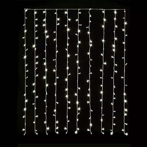 Eminza Rideau Lumineux H1 50 M L2 25 M 240 LED Super Chaser Blanc Chaud
