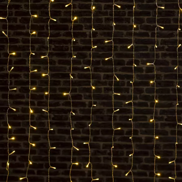 Eminza Rideau Lumineux H2 M L0 90 M 200 LED Blanc Chaud