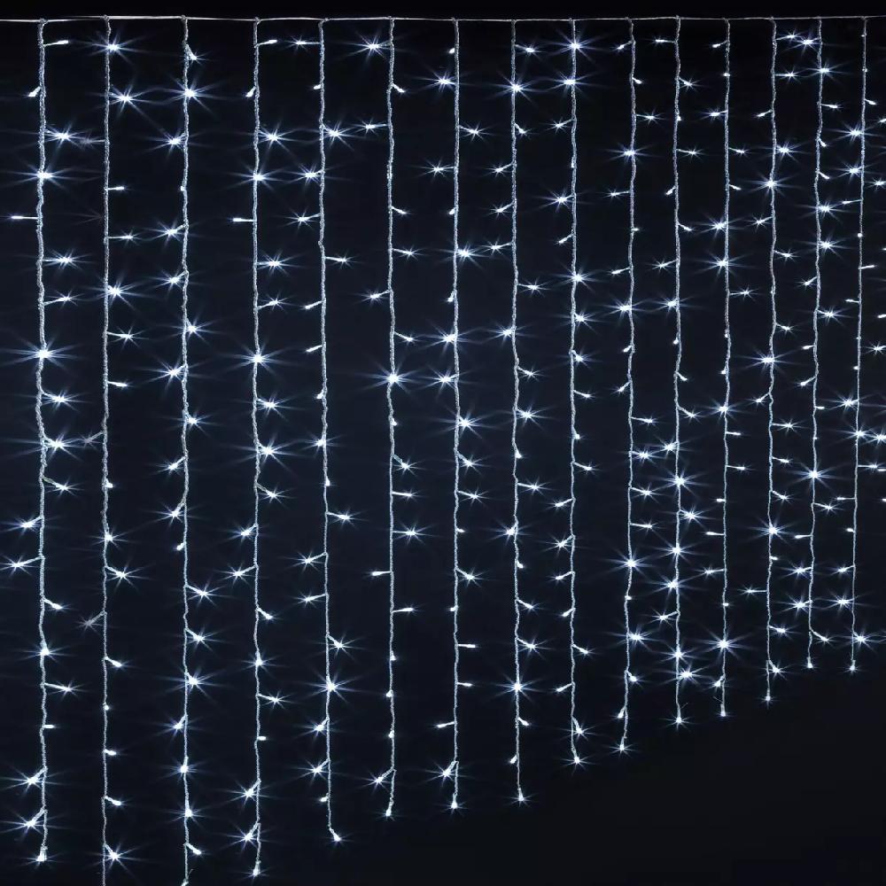 eminza Rideau lumineux H2 m L4 m 800 LED Blanc froid
