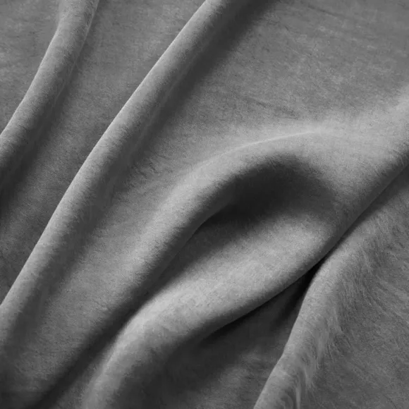 Eminza Rideau Lyocell Tencel™ Ajustable (140 X Max 270 Cm) Olivia Gris Granit
