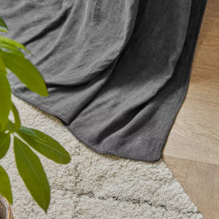 Eminza Rideau Lyocell Tencel™ Ajustable (140 X Max 270 Cm) Olivia Gris Granit