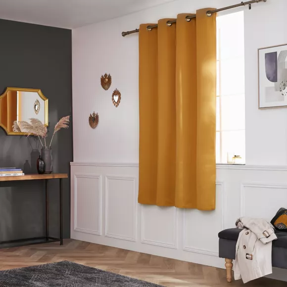 Eminza Rideau Obscurcissant (140 X 180 Cm) Dark Jaune Moutarde