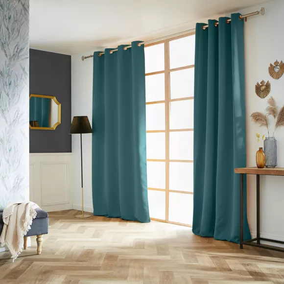 Eminza Rideau Obscurcissant (140 X 280 Cm) Dark Bleu Canard